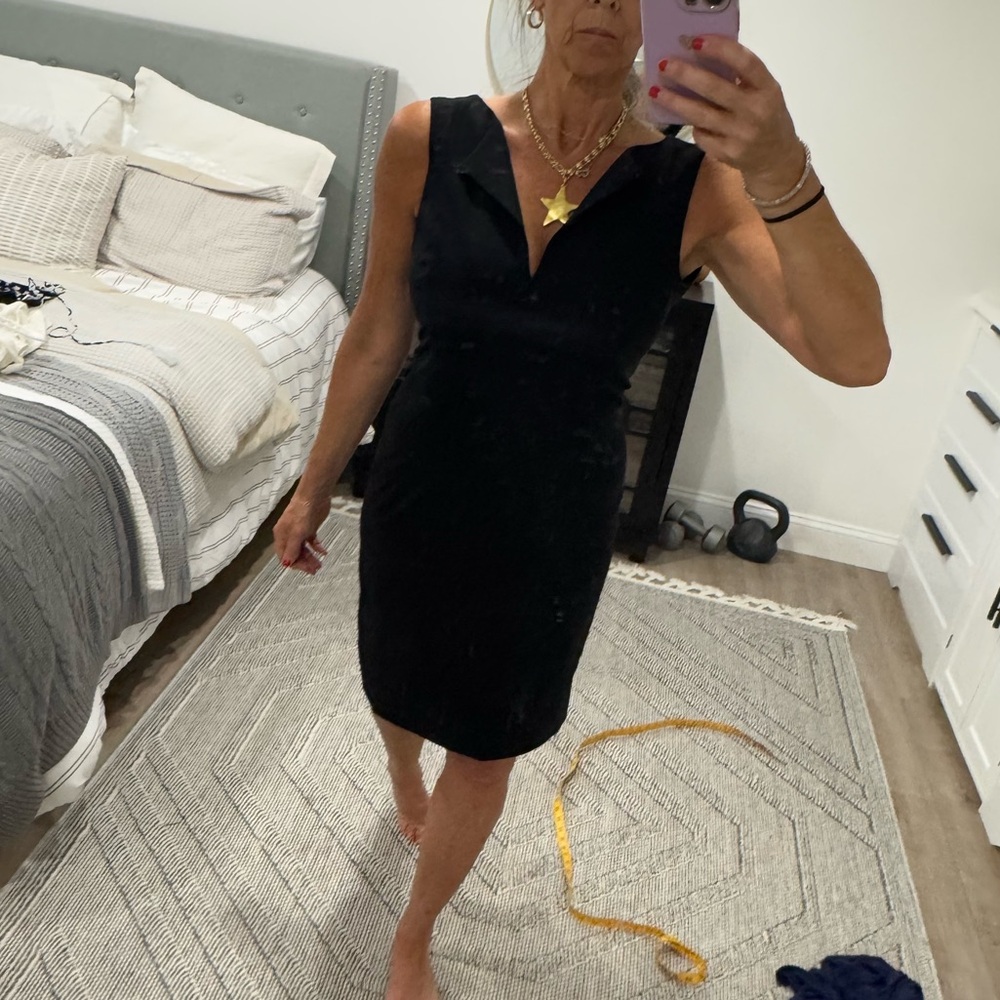 Piazza Sempione Black V-Neck Dress